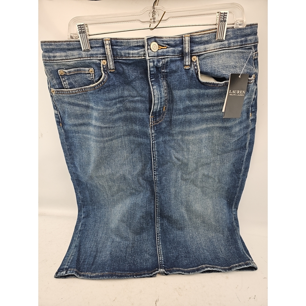 Lauren Ralph Lauren Denim Midi Skirt